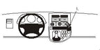 Brodit ProClip 852729 voor Mercedes Benz Vito 1999-2003 en Mercedes Benz V-Class 1999-2003 - productfoto zwarte ABS montagebasis