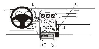 Brodit ProClip 852821 voor Alfa Romeo Spider/GTV 1998-2005 - productfoto zwarte ABS montagebasis