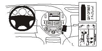 Brodit ProClip 852831 voor Toyota Previa 2001-2006 - productfoto zwarte ABS montagebasis