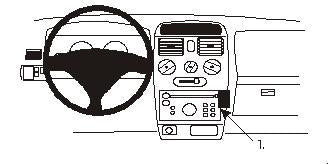 Brodit ProClip 852834 voor Opel Agila 2000-2006 - productfoto zwarte ABS montagebasis