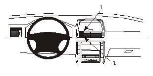 Brodit ProClip 852835 voor Seat Alhambra 2001-2010 en Volkswagen Sharan 2001-2010 - productfoto zwarte ABS montagebasis