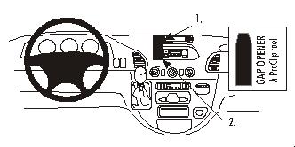 Brodit ProClip 852837 voor Mercedes Benz Sprinter 2000-2006 - productfoto zwarte ABS montagebasis