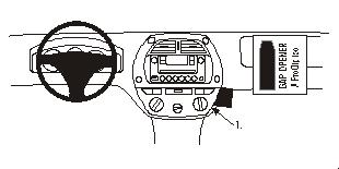Brodit ProClip 852841 voor Toyota RAV 4 2001-2003 - productfoto zwarte ABS montagebasis