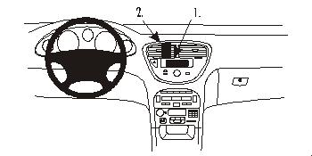 Brodit ProClip 852849 voor Peugeot 607 2001-2009 - productfoto zwarte ABS montagebasis