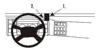 Brodit ProClip 852859 voor Volvo FL6 2000-2006 - productfoto zwarte ABS montagebasis