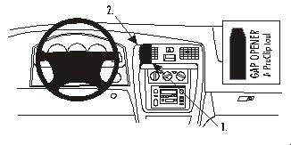 Brodit ProClip 852891 voor Toyota 4Runner 1999-2002 - productfoto zwarte ABS montagebasis