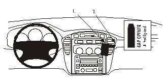 Brodit ProClip 852893 voor Toyota Highlander 2001-2007 - productfoto zwarte ABS montagebasis