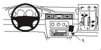 Brodit ProClip 852897 voor Chrysler Stratus 2001-2007, Chrysler Sebring Sedan 2001-2006 e.a. - productfoto zwarte ABS montagebasis