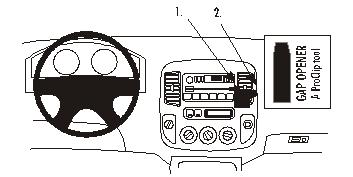 Brodit ProClip 852899 voor Ford Maverick 2001-2007 en Ford Escape 2001-2007 - productfoto zwarte ABS montagebasis