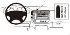 Brodit ProClip 852903 voor Acura EL 2001-2007, Honda Civic Hybrid 2003-2005 e.a. - productfoto zwarte ABS montagebasis