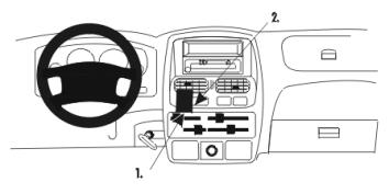 Brodit ProClip 852922 voor Nissan Navara 2000-2005 en Nissan King Cab 2000-2006 - productfoto zwarte ABS montagebasis
