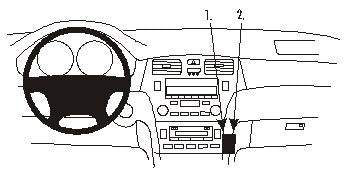 Brodit ProClip 852956 voor Lexus ES Series 2002-2006 - productfoto zwarte ABS montagebasis