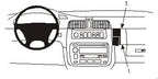 Brodit ProClip 852967 voor Cadillac DTS 2000-2005 en Cadillac Deville 2000-2005 - productfoto zwarte ABS montagebasis