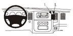 Brodit ProClip 852972 voor Dodge Ram Pick Up 2500/3500 2003-2005 en Dodge Ram Pick Up 1500 2002-2005 - productfoto zwarte ABS montagebasis