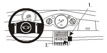 Brodit ProClip 853013 voor Mini Cooper Convertible 2001-2007 en Mini Cooper 2001-2006 - productfoto zwarte ABS montagebasis