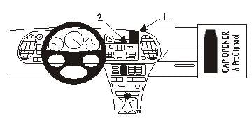 Brodit ProClip 853015 voor Saab 9-3 1998-2002 - productfoto zwarte ABS montagebasis