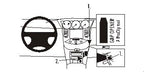Brodit ProClip 853018 voor Nissan Primera 2002-2009 - productfoto zwarte ABS montagebasis