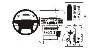 Brodit ProClip 853020 voor Toyota Corolla 2002-2007 - productfoto zwarte ABS montagebasis