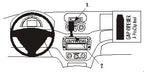 Brodit ProClip 853044 voor Citroen Pluriel 2003-2005, Citroen C3 2002-2005 en Citroen C2 2003-2005 - productfoto zwarte ABS montagebasis