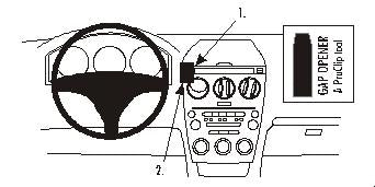 Brodit ProClip 853091 voor Mazda 6 2002-2007 en Mazda 6 2003-2004 - productfoto zwarte ABS montagebasis