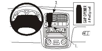 Brodit ProClip 853102 voor Saturn L-series 2000-2005 - productfoto zwarte ABS montagebasis