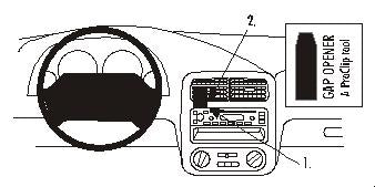 Brodit ProClip 853104 voor Saturn S-series 2000-2003 - productfoto zwarte ABS montagebasis
