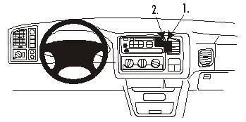 Brodit ProClip 853111 voor Cadillac Escalade EXT 2001-2002, Cadillac Escalade 2001-2002 e.a. - productfoto zwarte ABS montagebasis