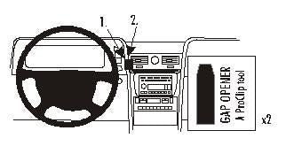 Brodit ProClip 853112 voor Lincoln Navigator 2003-2006 - productfoto zwarte ABS montagebasis