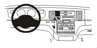 Brodit ProClip 853114 voor Lincoln Town Car 2003-2011 - productfoto zwarte ABS montagebasis