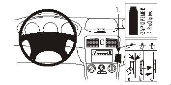 Brodit ProClip 853119 voor Subaru Forester 2003-2007 - productfoto zwarte ABS montagebasis