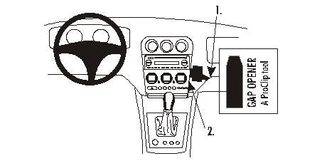 Brodit ProClip 853123 voor Alfa Romeo 156 2002-2006 - productfoto zwarte ABS montagebasis