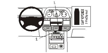 Brodit ProClip 853134 voor Nissan X-Trail 2002-2003 - productfoto zwarte ABS montagebasis