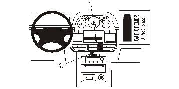 Brodit ProClip 853134 voor Nissan X-Trail 2002-2003 - productfoto zwarte ABS montagebasis