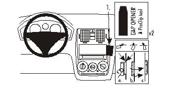 Brodit ProClip 853140 voor Hyundai Getz 2002-2005 - productfoto zwarte ABS montagebasis