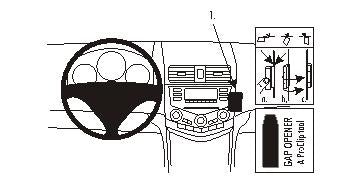 Brodit ProClip 853200 voor Honda Accord 2003-2007 - productfoto zwarte ABS montagebasis