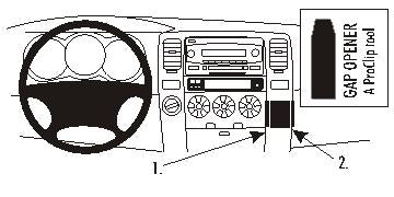 Brodit ProClip 853221 voor Toyota 4Runner 2003-2009 - productfoto zwarte ABS montagebasis
