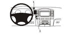 Brodit ProClip 853222 voor Lexus LX Series 2003-2007 en Toyota LandCruiser 2003-2007 - productfoto zwarte ABS montagebasis