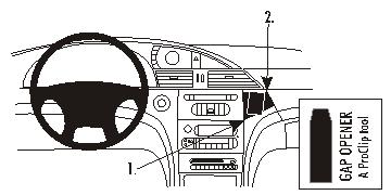 Brodit ProClip 853226 voor Chrysler Pacifica 2004-2009 - productfoto zwarte ABS montagebasis