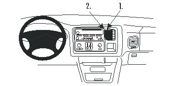 Brodit ProClip 853233 voor Cadillac EXT 2003-2006, Cadillac ESV 2003-2006 e.a. - productfoto zwarte ABS montagebasis