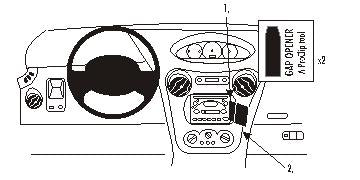 Brodit ProClip 853234 voor Saturn Ion 2003-2005 - productfoto zwarte ABS montagebasis