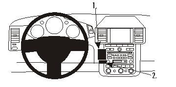 Brodit ProClip 853236 voor Nissan Murano 2003-2008 - productfoto zwarte ABS montagebasis
