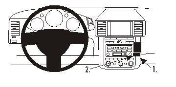 Brodit ProClip 853237 voor Nissan Murano 2003-2008 - productfoto zwarte ABS montagebasis