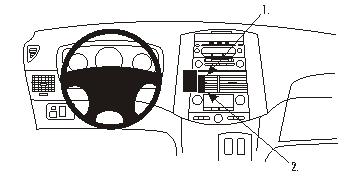 Brodit ProClip 853241 voor Toyota Sienna 2004-2010 - productfoto zwarte ABS montagebasis