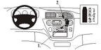 Brodit ProClip 853244 voor Honda Odyssey 1999-2004 - productfoto zwarte ABS montagebasis