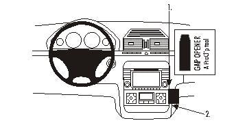Brodit ProClip 853247 voor Mercedes Benz S-Class 2003-2005 - productfoto zwarte ABS montagebasis