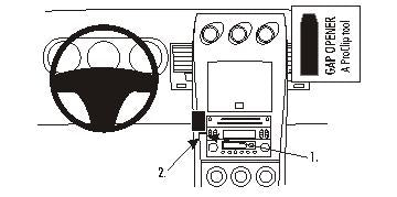 Brodit ProClip 853250 voor Nissan Roadster 2003-2009 en Nissan 350 Z 2003-2009 - productfoto zwarte ABS montagebasis