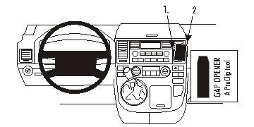 Brodit ProClip 853290 voor Volkswagen Multivan 2003-2009 - productfoto zwarte ABS montagebasis