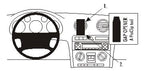 Brodit ProClip 853296 voor Audi S3 2003-2006, Audi S3 2005-2007 e.a. - productfoto zwarte ABS montagebasis