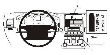Brodit ProClip 853298 voor Volkswagen Touareg 2004-2010 en Volkswagen Touareg 2003-2009 - productfoto zwarte ABS montagebasis