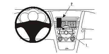 Brodit ProClip 853301 voor Mazda RX-8 2004-2008 - productfoto zwarte ABS montagebasis